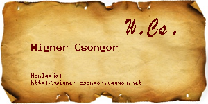 Wigner Csongor névjegykártya