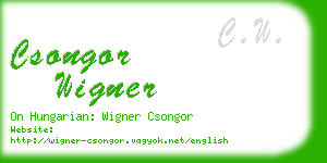 csongor wigner business card